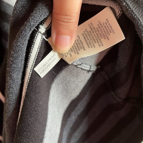 ELIZA J Off The Shoulder Stripe Sheath Dress In Black Ivory Charcoal Wom… - Picture 6 of 8